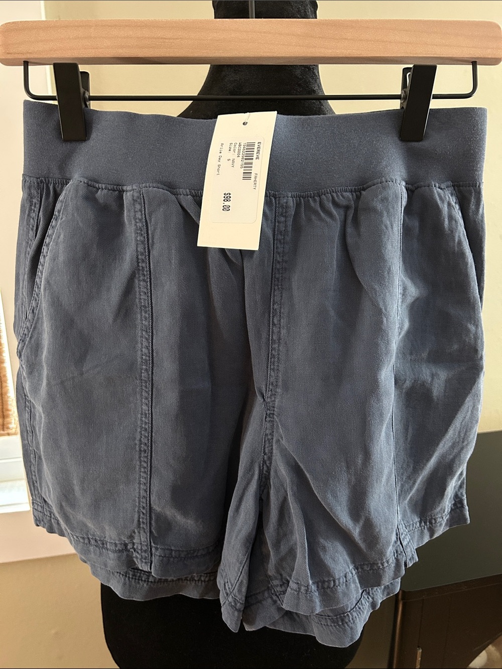 Faherty Women's Slate Blue Pull-On Bermuda Shorts